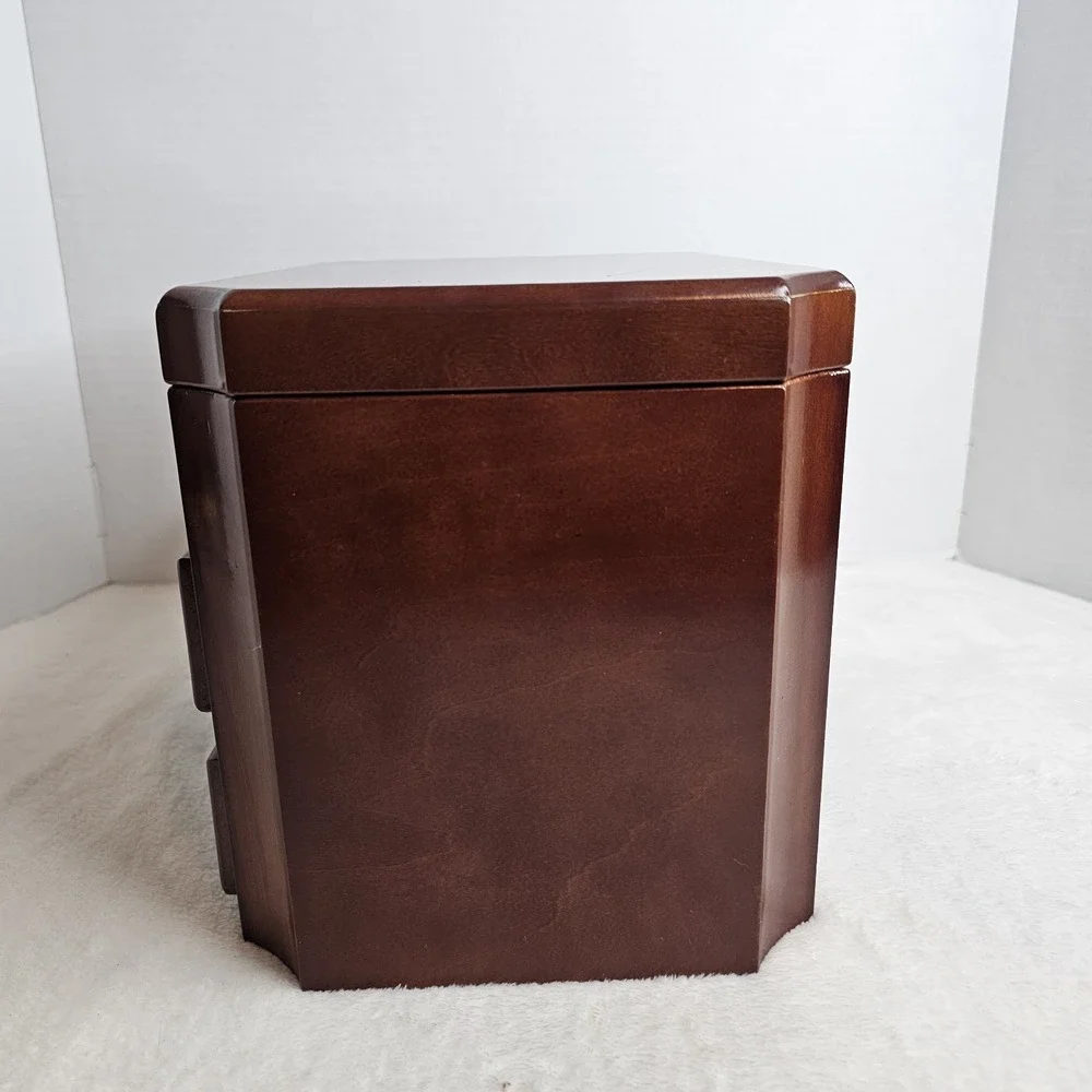 Mele & Co. 3 Tier Jewelry Box Large Wood Walnut Multi Compartments